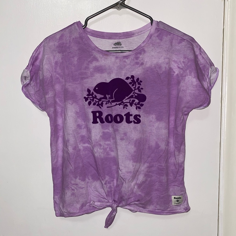 Roots tie-dye crop top